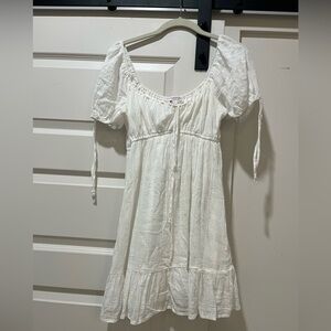 White Puff Sleeve Dress, Juniors size small
